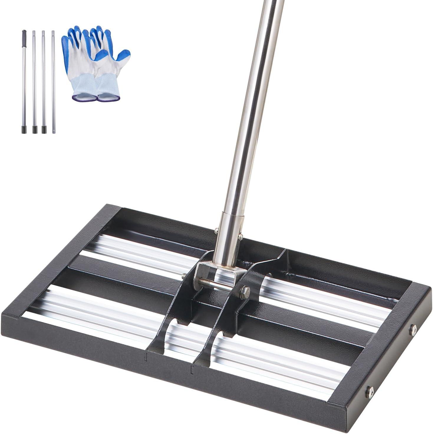 imageVEVOR Lawn Leveling Rake 48quotquotx10quotquot Level Lawn Tool HeavyDuty Lawn Leveler with 78quotquot Steel Extended Handle Yard Leveling Rake Suit for Garden Golf Lawn Farm Green17x10