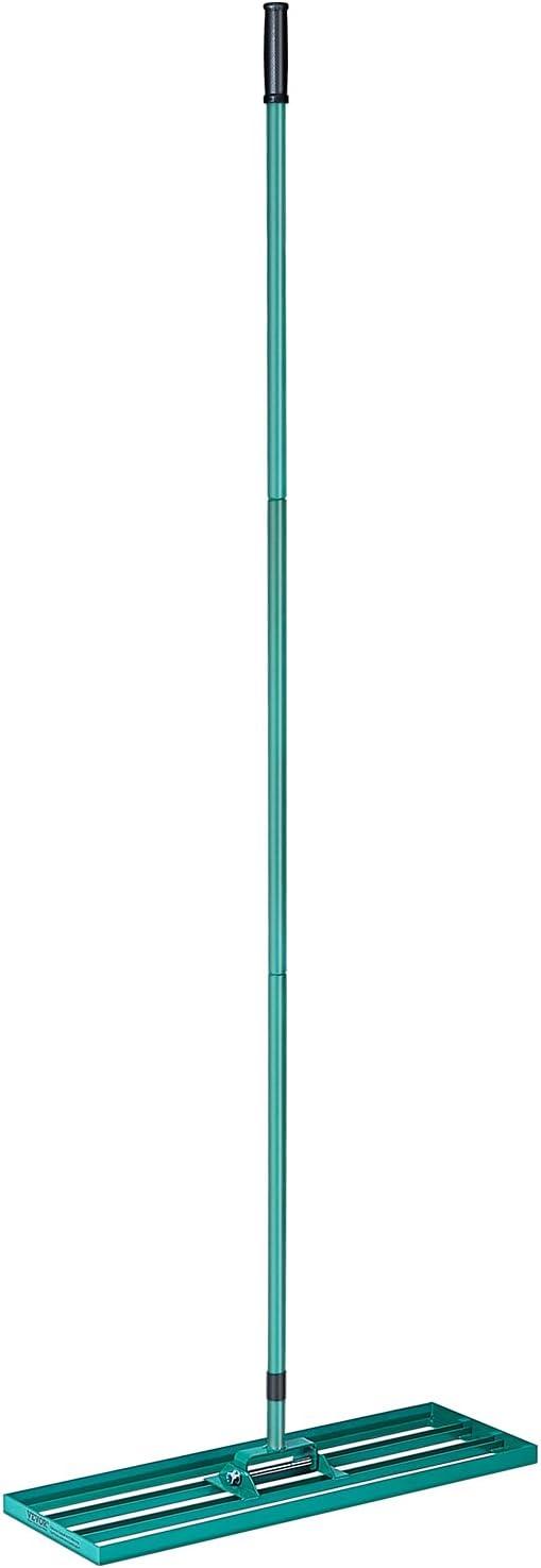 imageVEVOR Lawn Leveling Rake 48quotquotx10quotquot Level Lawn Tool HeavyDuty Lawn Leveler with 78quotquot Steel Extended Handle Yard Leveling Rake Suit for Garden Golf Lawn Farm Green30x10