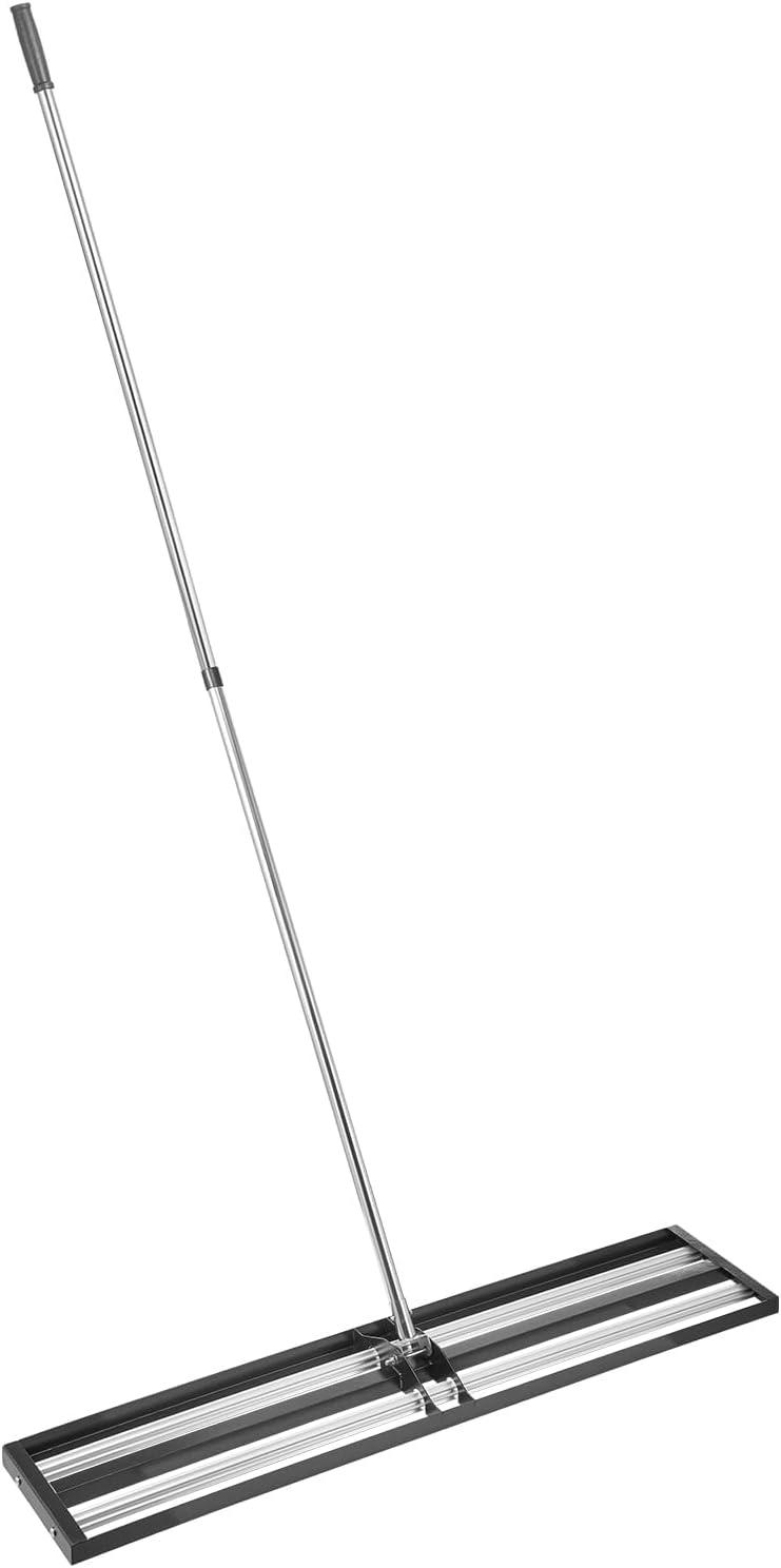 imageVEVOR Lawn Leveling Rake 48quotquotx10quotquot Level Lawn Tool HeavyDuty Lawn Leveler with 78quotquot Steel Extended Handle Yard Leveling Rake Suit for Garden Golf Lawn Farm Green48x10