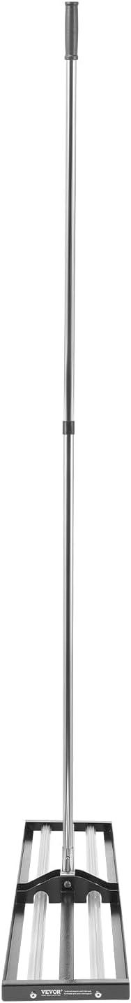 imageVEVOR Lawn Leveling Rake 48quotquotx10quotquot Level Lawn Tool HeavyDuty Lawn Leveler with 78quotquot Steel Extended Handle Yard Leveling Rake Suit for Garden Golf Lawn Farm Green48x10