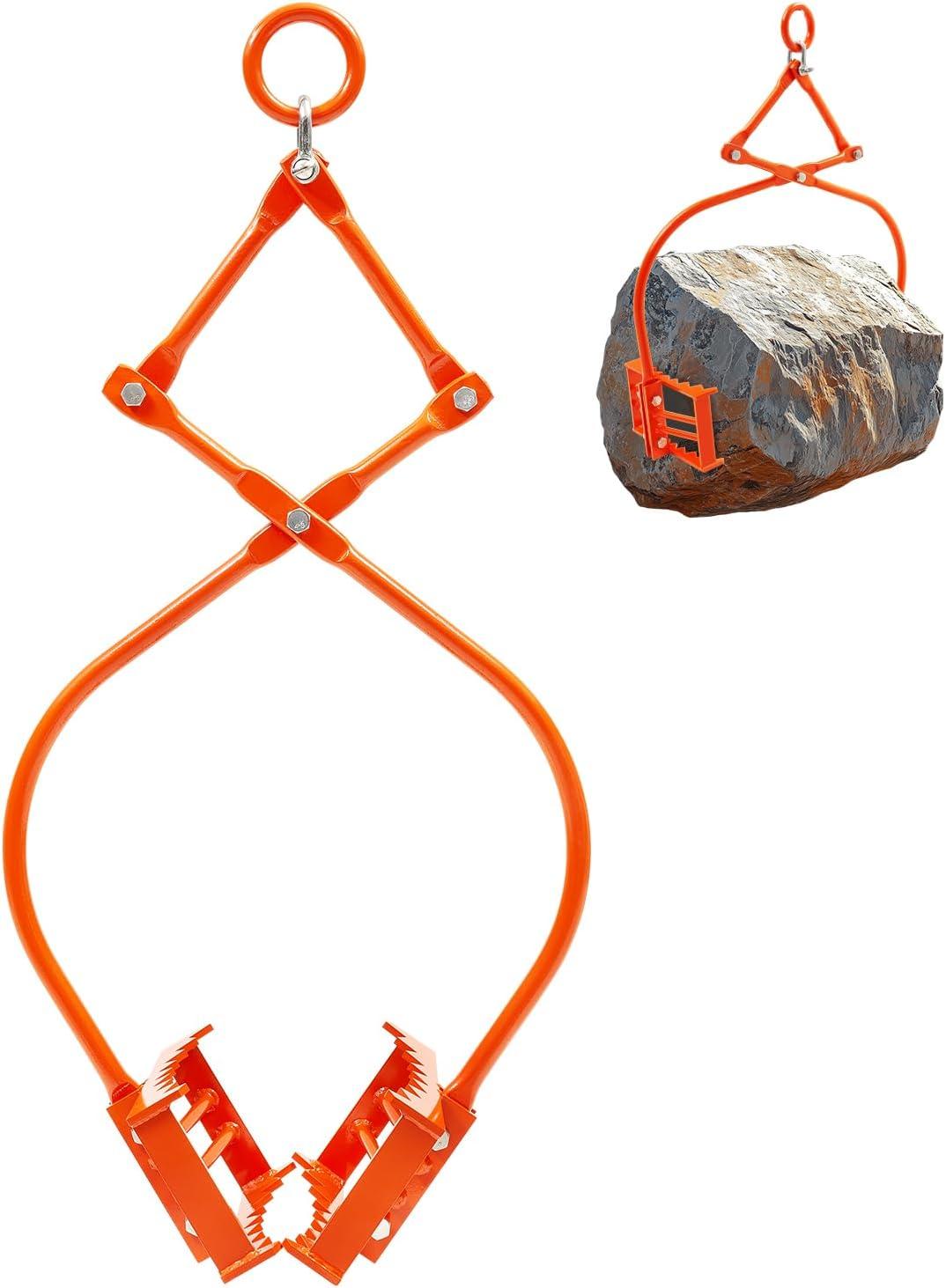 imageVEVOR Log Lifting Tongs 36in 4 Serrated Claw Hook Log Tongs Heavy Duty Steel Swivel Dragging Tongs 3300LBS Log Grapple with Handles Lumber Log Skidding Tongs for Tractors Trucks Forklifts ATVsRock Tongs