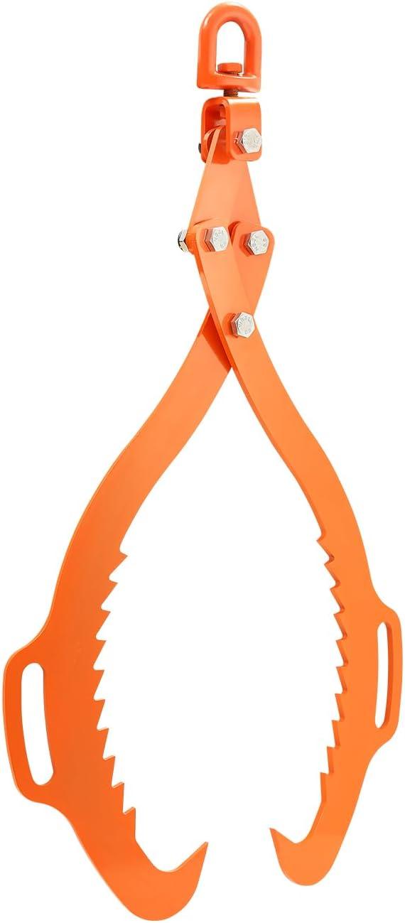imageVEVOR Log Lifting Tongs 36in 4 Serrated Claw Hook Log Tongs Heavy Duty Steel Swivel Dragging Tongs 3300LBS Log Grapple with Handles Lumber Log Skidding Tongs for Tractors Trucks Forklifts ATVs2 Serrated Claw