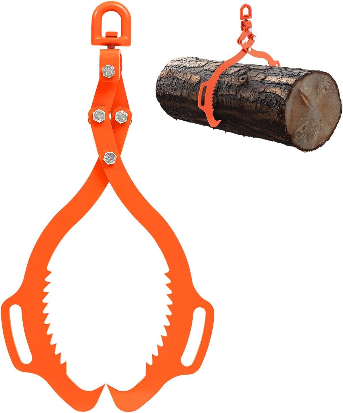 imageVEVOR Log Lifting Tongs 36in 4 Serrated Claw Hook Log Tongs Heavy Duty Steel Swivel Dragging Tongs 3300LBS Log Grapple with Handles Lumber Log Skidding Tongs for Tractors Trucks Forklifts ATVs2 Serrated Claw