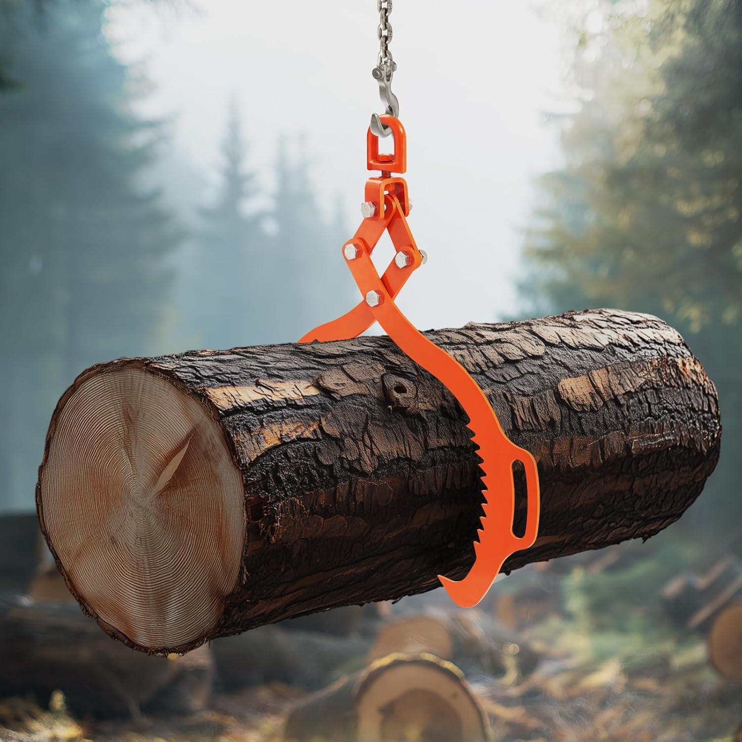 imageVEVOR Log Lifting Tongs 36in 4 Serrated Claw Hook Log Tongs Heavy Duty Steel Swivel Dragging Tongs 3300LBS Log Grapple with Handles Lumber Log Skidding Tongs for Tractors Trucks Forklifts ATVs2 Serrated Claw