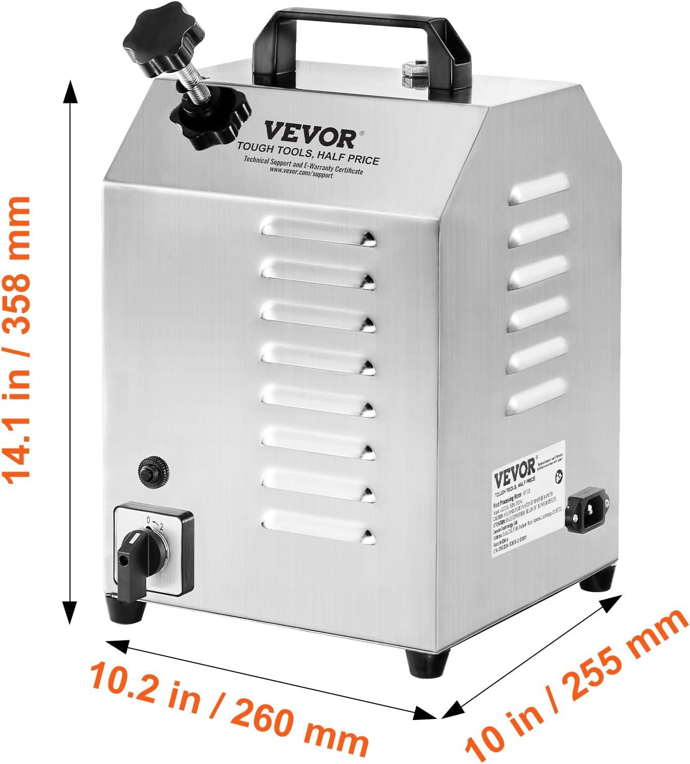 imageVEVOR Manual Meat Mixer 15 Pound Capacity Tank Meat Processing Equipment Stainless Steel Meat Mixer Sausage Mixer Machine with Lid and Handle Ground Beef Hand Mixer SilverCT22