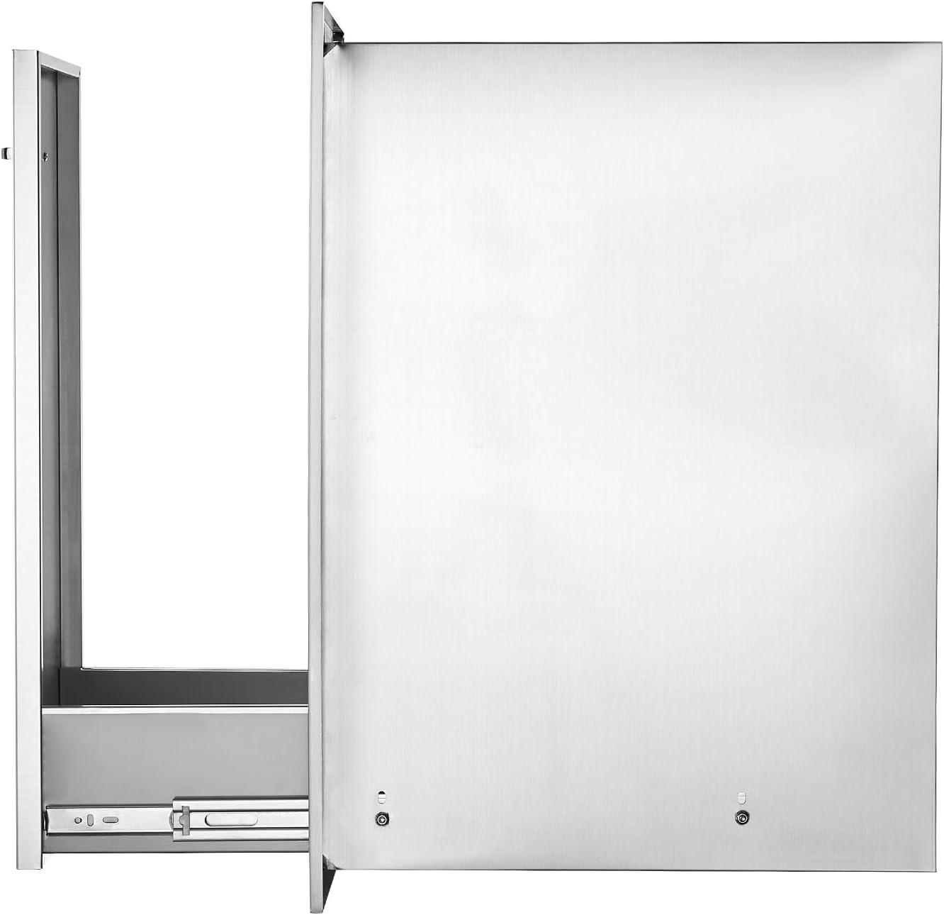 imageVEVOR Outdoor Kitchen Trash Drawer 197quotW x 29quotH x 157quotD Inch Outdoor Kitchen Drawers Stainless Steel for Outdoor BBQ Island KitchenBin