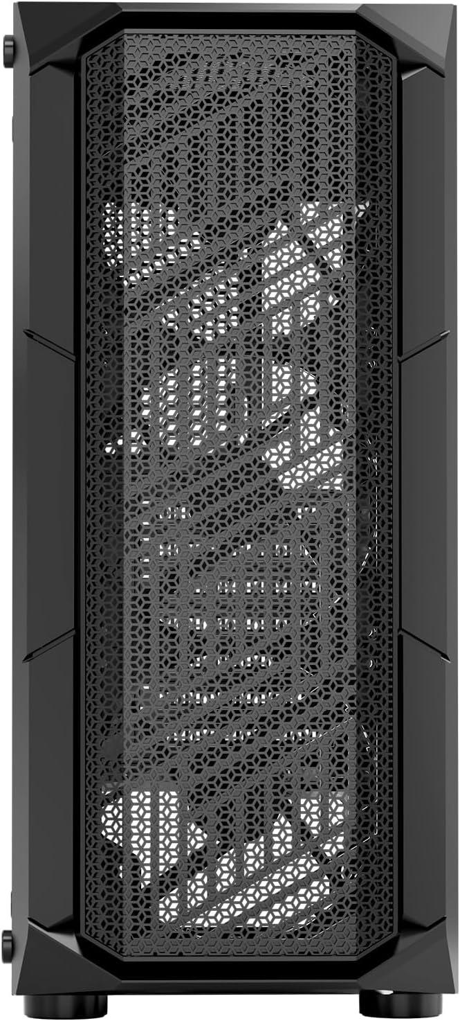 imageVEVOR PC Gaming Case MidTower Computer Case with HighAirflow Tempered Glass Panel Dust Filter 2 x 120 mm Fans Cable Management for GPU up to 360 mm in Length Compatible with ATXMATXITXMidTower