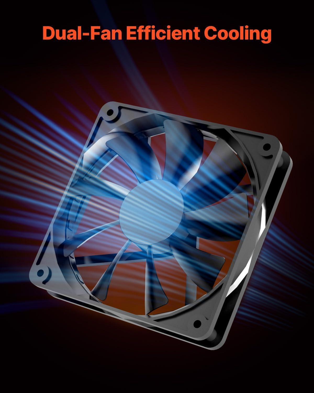 imageVEVOR PC Gaming Case MidTower Computer Case with HighAirflow Tempered Glass Panel Dust Filter 2 x 120 mm Fans Cable Management for GPU up to 360 mm in Length Compatible with ATXMATXITXMidTower