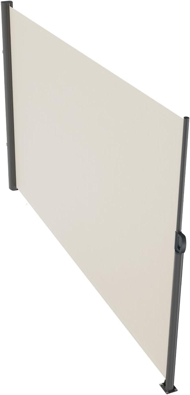 imageVEVOR Retractable Side Awning UV 50 71x 236 Full Aluminum RustProof Patio Sunshine Screen 280 g Thicken Privacy Divider ampamp Wind Screen for Courtyard Balcony Roof Terraces and Pools GrayBeige