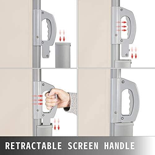 imageVEVOR Retractable Side Awning UV 50 71x 236 Full Aluminum RustProof Patio Sunshine Screen 280 g Thicken Privacy Divider ampamp Wind Screen for Courtyard Balcony Roof Terraces and Pools GrayBeige