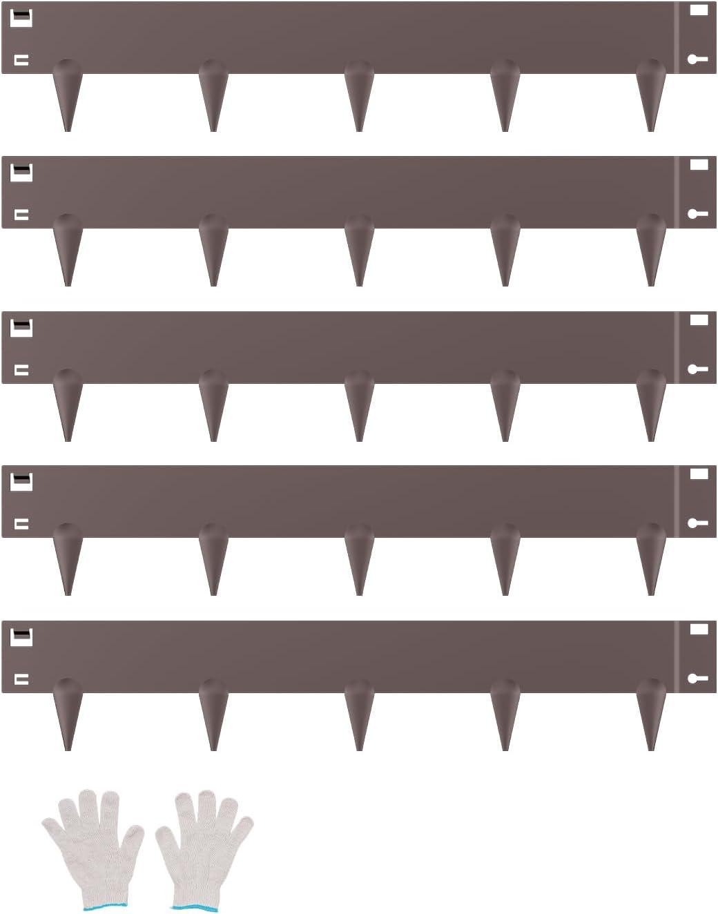 imageVEVOR Steel Landscape Edging 5 Packs 39 x 3 in RustResistant Metal Landscape Edging Bendable Garden Edging Border Heavy Duty Lawn Edging EasytoInstall Flower Bed Yard Pathway Divider Black39 L x 4 H