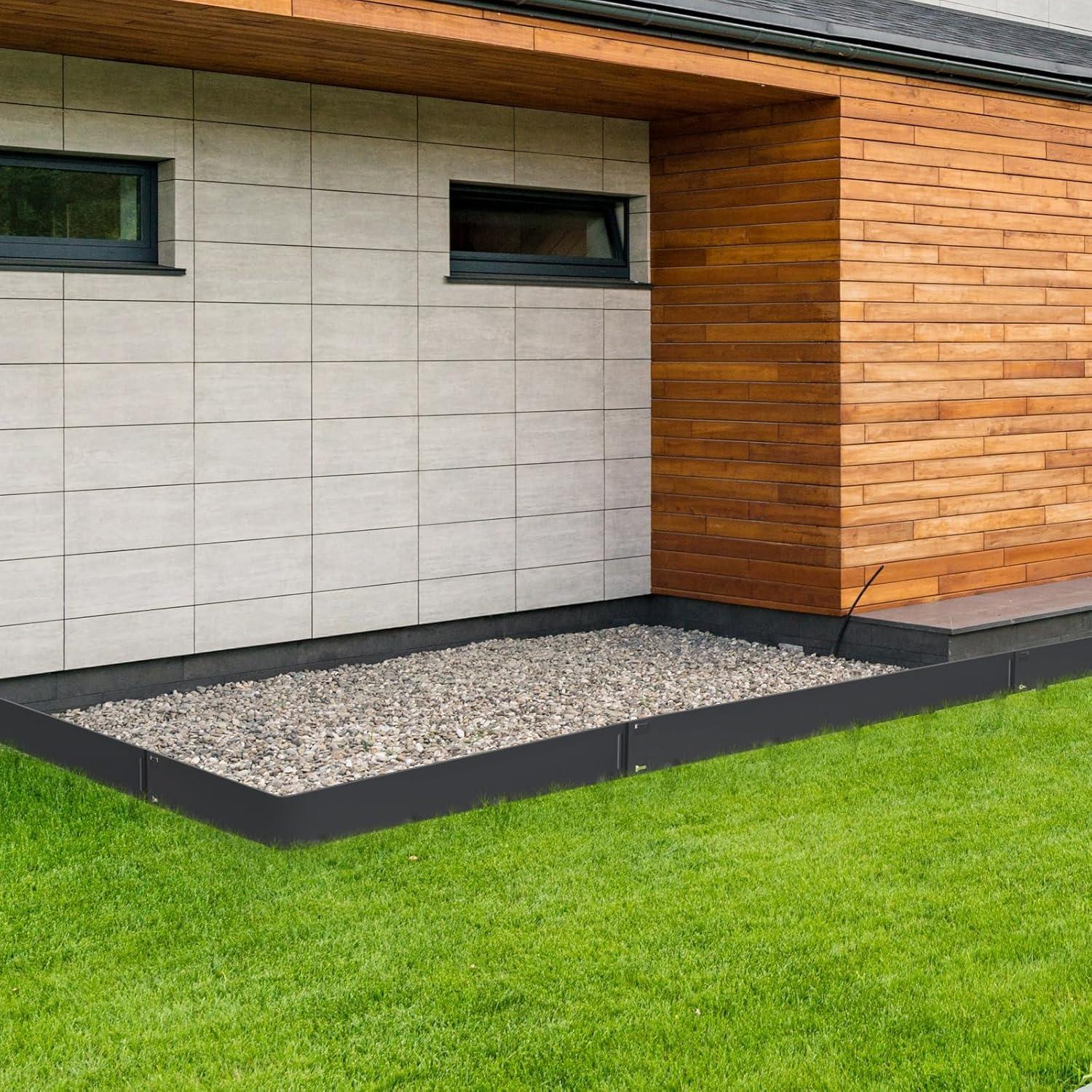 imageVEVOR Steel Landscape Edging 5 Packs 39 x 3 in RustResistant Metal Landscape Edging Bendable Garden Edging Border Heavy Duty Lawn Edging EasytoInstall Flower Bed Yard Pathway Divider Black39 L x 5 H