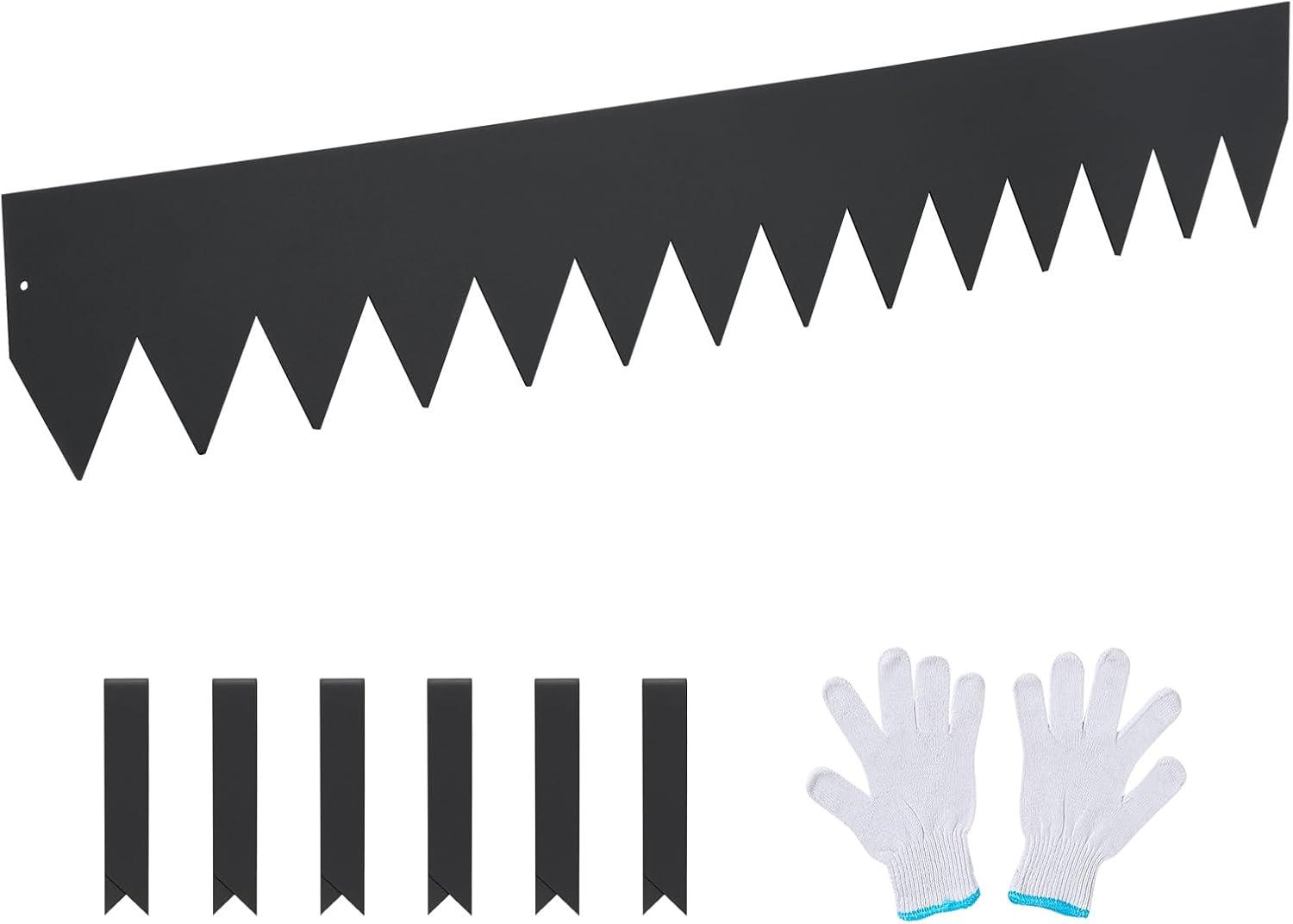 imageVEVOR Steel Landscape Edging 6 Packs 40 x 6 in RustResistant Metal Landscape Edging Bendable Garden Edging Border Heavy Duty Lawn Edging EasytoInstall Flower Bed Yard Pathway Divider Black40 L x 6 H 4 Pack