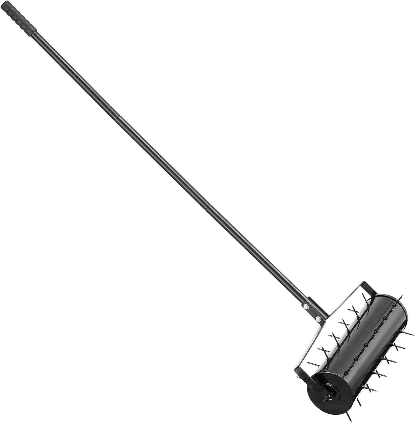 imageVEVOR Tow Behind Plug Aerator 40Inch Tow Behind Lawn Plug Aerator with Universal Hitch Pull Behind Aerator with Iron Spikes Alternately Arranged Lawn Aerator Tow Behind for Gardens Lawns FarmsRolling