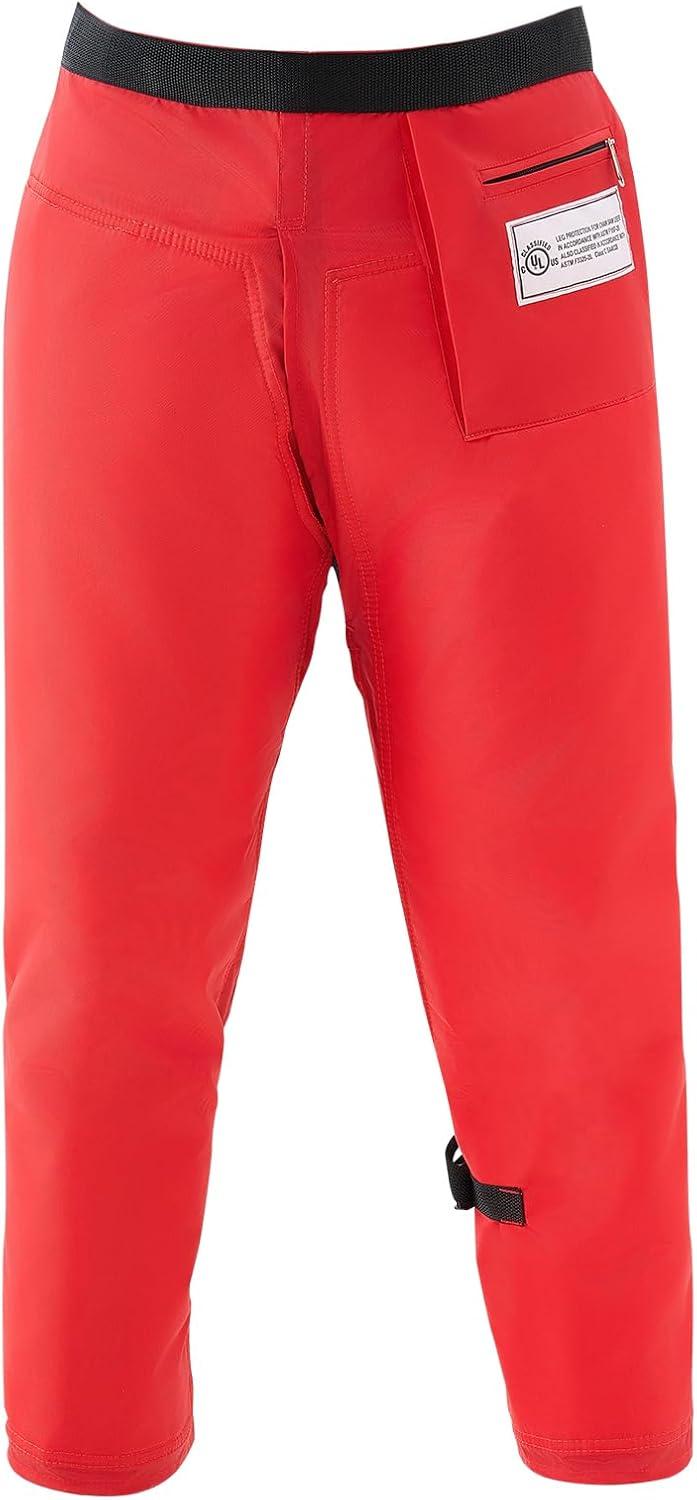 imageVEVOR Unisex Apron Style Chainsaw Chaps Class C 8 Layers Chainsaw Pants With Adjustable Belt ampamp Gear PocketRed