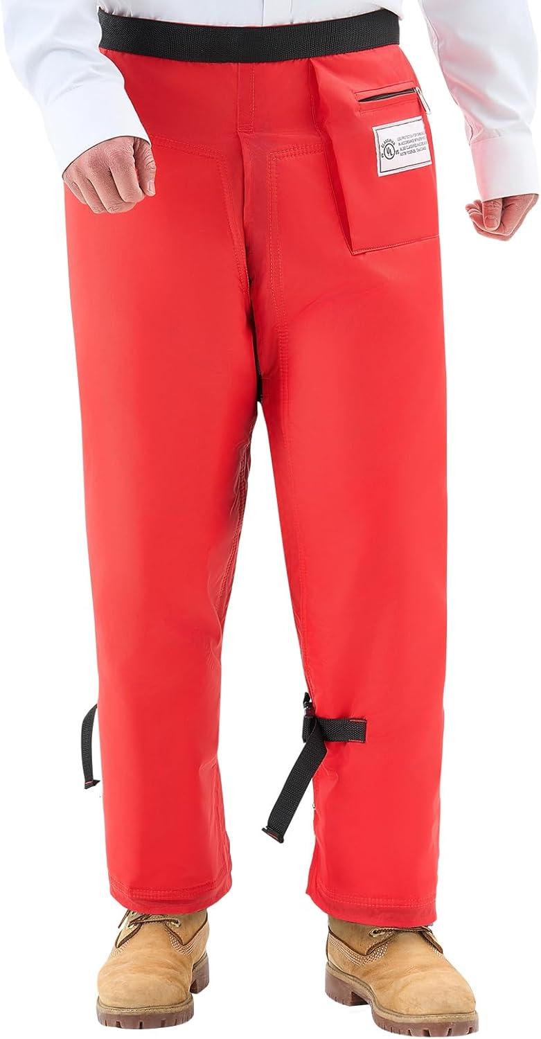imageVEVOR Unisex Apron Style Chainsaw Chaps Class C 8 Layers Chainsaw Pants With Adjustable Belt ampamp Gear PocketRed