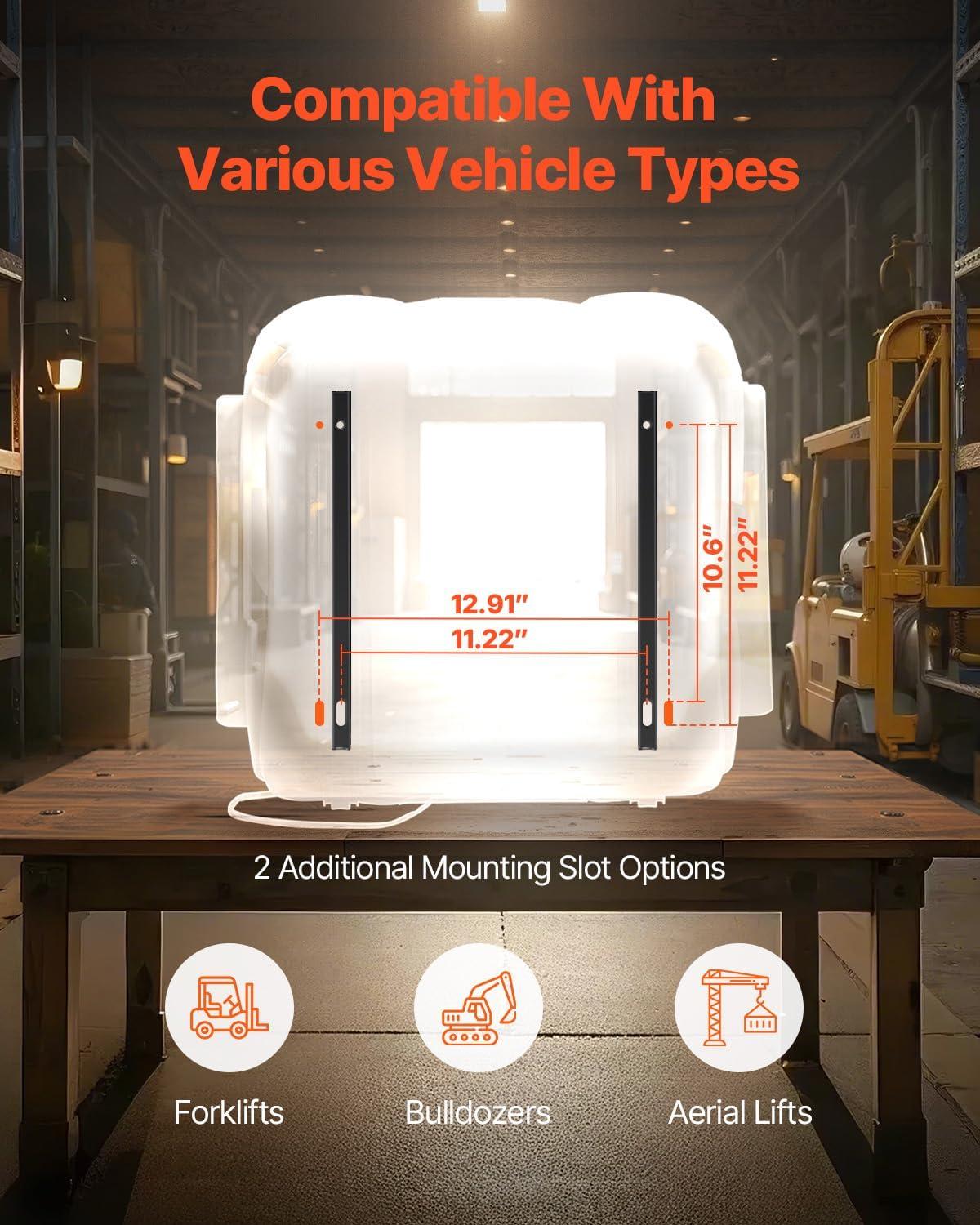 imageVEVOR Universal Forklift Seat Tractor Suspension Seat with Adjustable Back Armrest ampamp Safety Belt Secure Fold Down Tractor Seat with Micro Switch Lawnmower Seat for Skid Loader Bulldozer