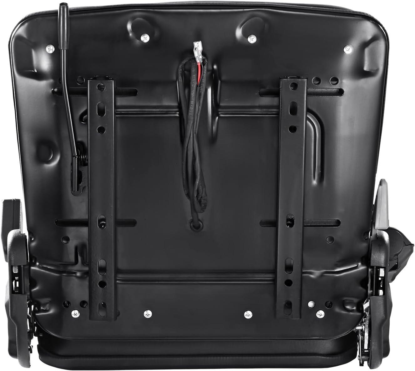 imageVEVOR Universal Tracor Seat Lawn Mower Seat with Micro Switch and Drainage Holes 63118 inch Extended Slot Tractor Seat for Tractor Loader Excavator2023New with Belt