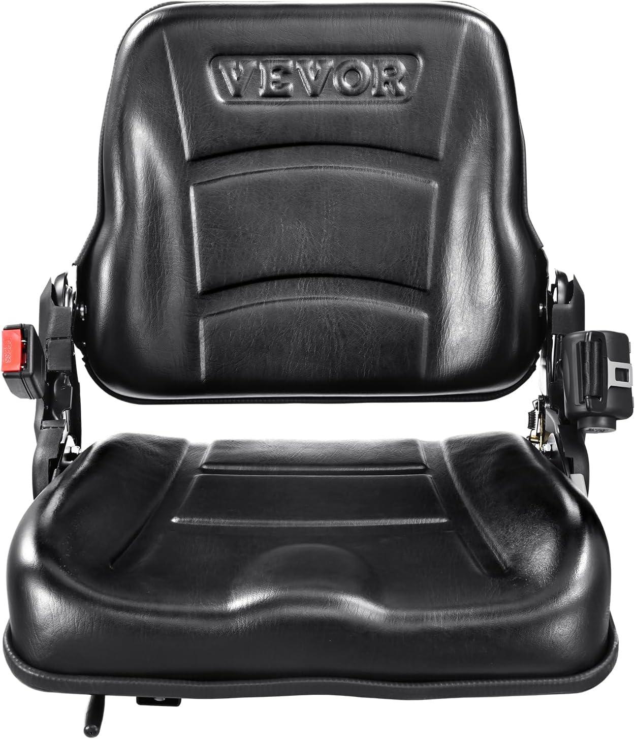 imageVEVOR Universal Tracor Seat Lawn Mower Seat with Micro Switch and Drainage Holes 63118 inch Extended Slot Tractor Seat for Tractor Loader Excavator2023New with Belt