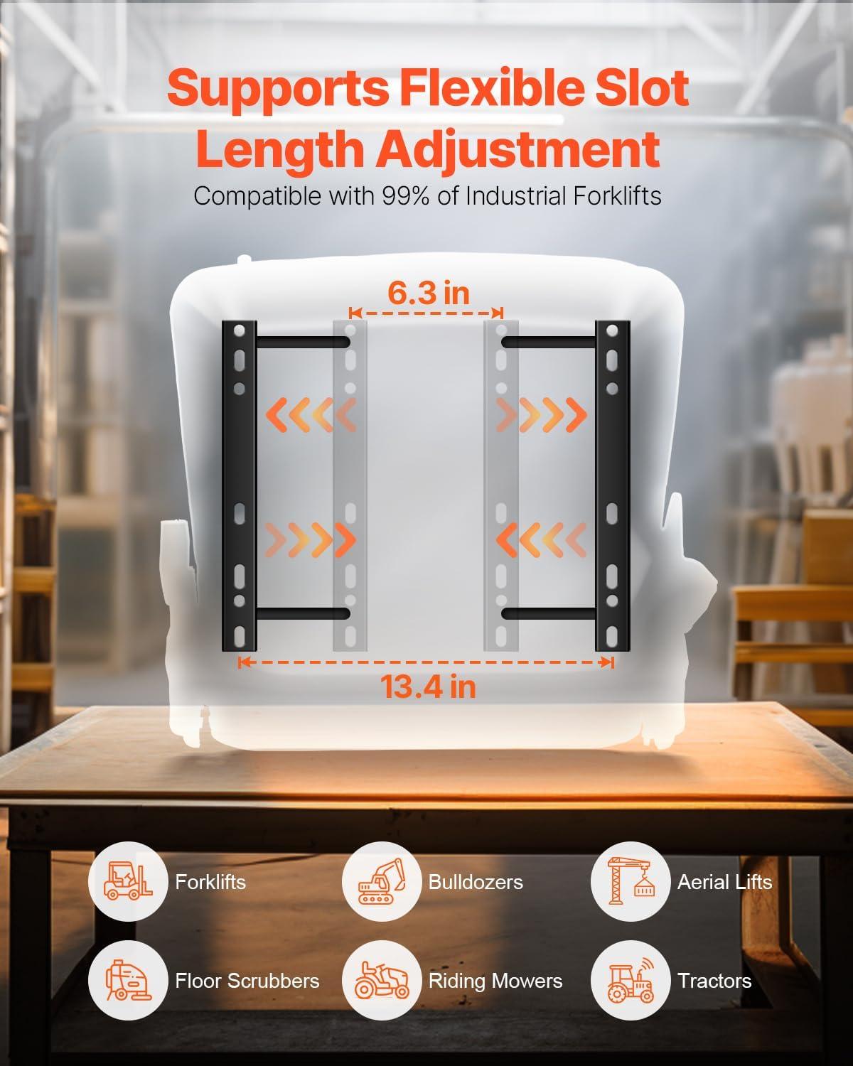 imageVEVOR Universal Tracor Seat Lawn Mower Seat with Micro Switch and Drainage Holes 63118 inch Extended Slot Tractor Seat for Tractor Loader Excavator2023New with Belt