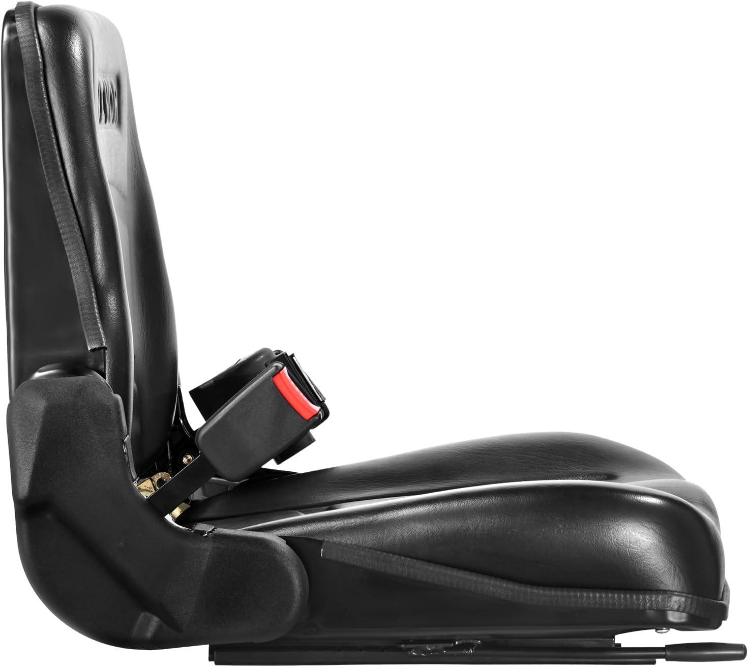 imageVEVOR Universal Tracor Seat Lawn Mower Seat with Micro Switch and Drainage Holes 63118 inch Extended Slot Tractor Seat for Tractor Loader Excavator2023New with Belt