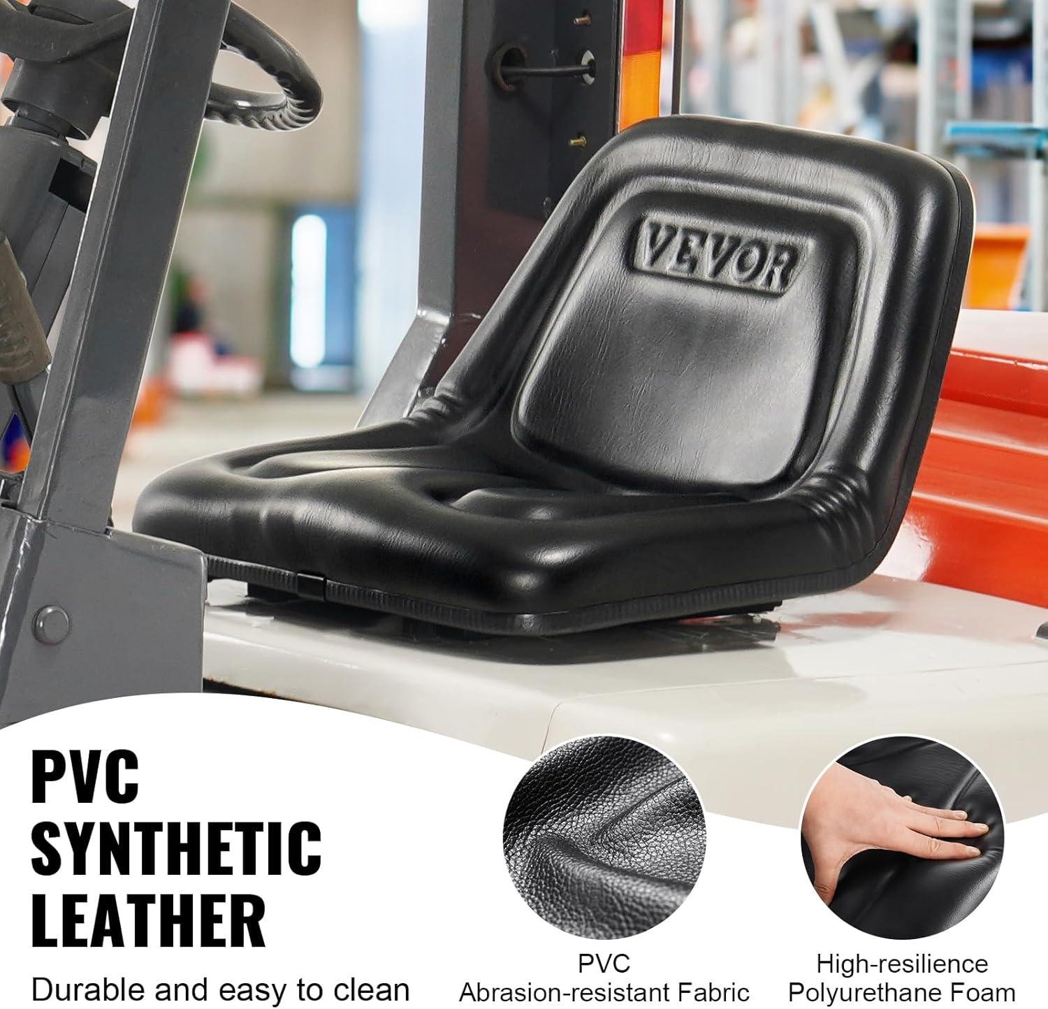 imageVEVOR Universal Tracor Seat Lawn Mower Seat with Micro Switch and Drainage Holes 63118 inch Extended Slot Tractor Seat for Tractor Loader ExcavatorOne piece style