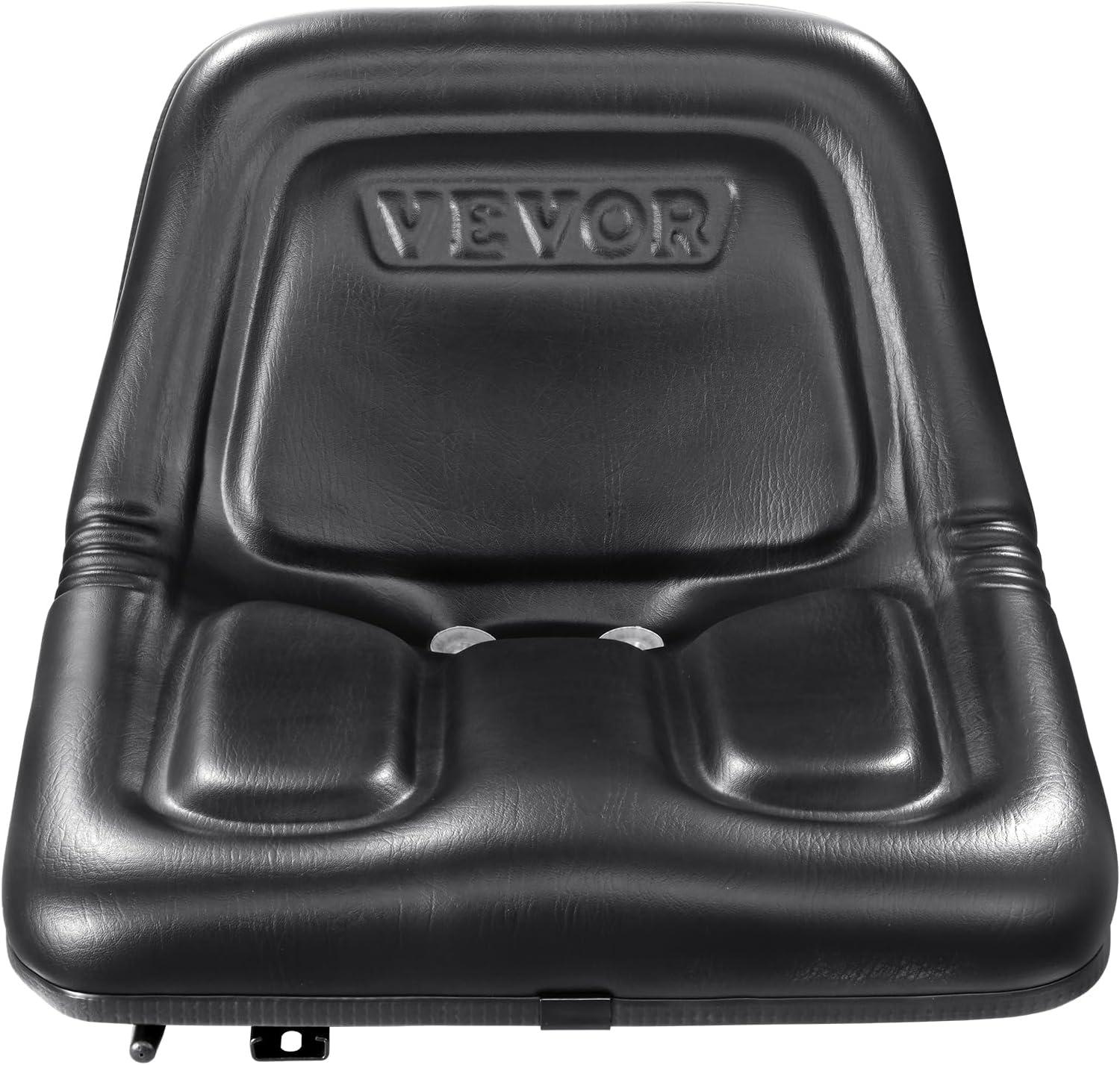 imageVEVOR Universal Tracor Seat Lawn Mower Seat with Micro Switch and Drainage Holes 63118 inch Extended Slot Tractor Seat for Tractor Loader ExcavatorOne piece style