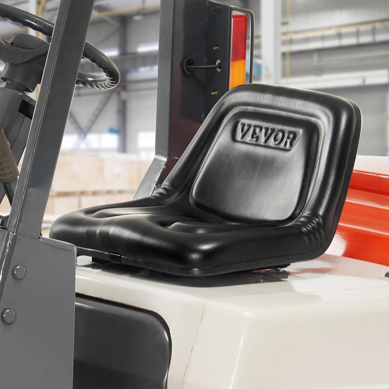 imageVEVOR Universal Tracor Seat Lawn Mower Seat with Micro Switch and Drainage Holes 63118 inch Extended Slot Tractor Seat for Tractor Loader ExcavatorOne piece style