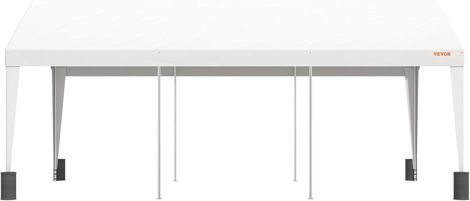 imageVEVOR Upgraded 10x20 FT Heavy Duty Carport Canopy with Rollup Windows AllSeason Portable Garage with Removable Sidewalls ampamp Doors 12 Stakes ampamp 12 Ropes Car Tent for Car Truck Boat EquipmentCarport  White