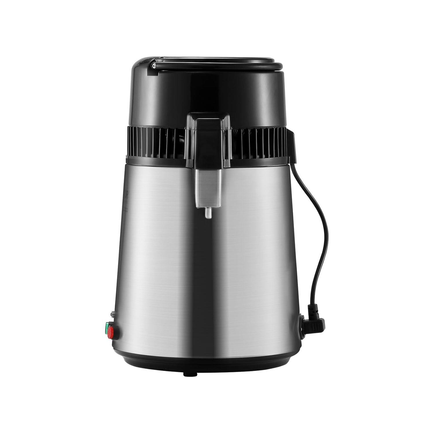 imageVEVOR Water Distiller 11 Gal Distilled Water Machine 750W Pure Water Distilling wBPA Free Plastic Container Water Distillation Kit wButton Countertop Distilled Water Maker for Home WhiteSilver