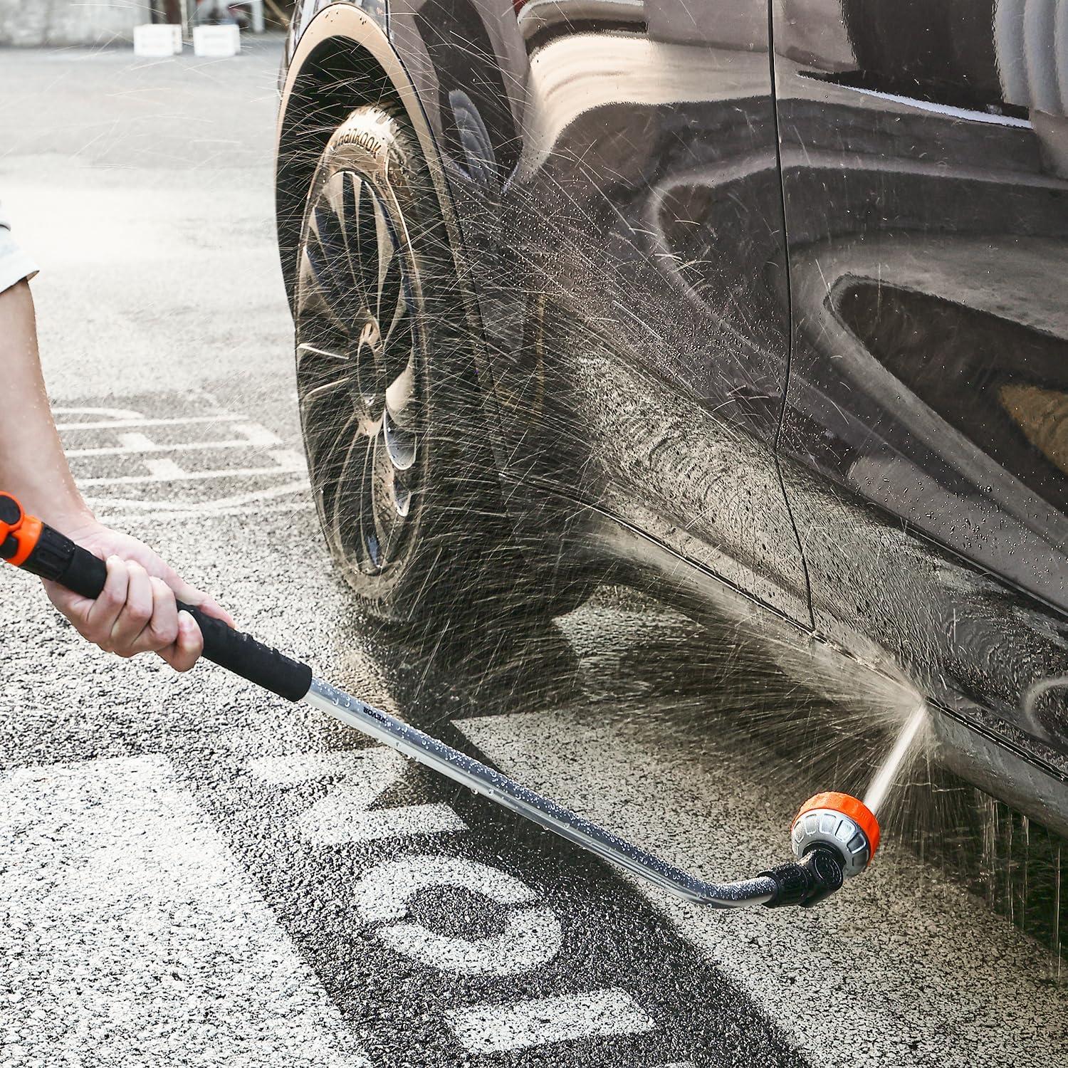 imageVEVOR Watering Wand 36Inch Extra Long Heavy Duty Garden Hose Wand with 8 Spray Patterns ampamp 180 Swivel Head Long Hose Nozzle Sprayer with onoff Thumb Control Ideal for Hanging Baskets36 Inch