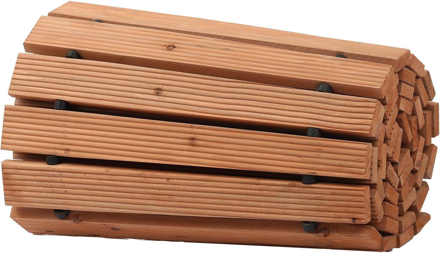 imageVEVOR Wooden Garden Pathway 8 ft L x 17 in W NonSlip Straight Garden Walkway Roll Out Cedar Outdoor Walkway Path with Wire Rope Connection Decorative Garden Paver for Backyard Wedding Party8ft17in