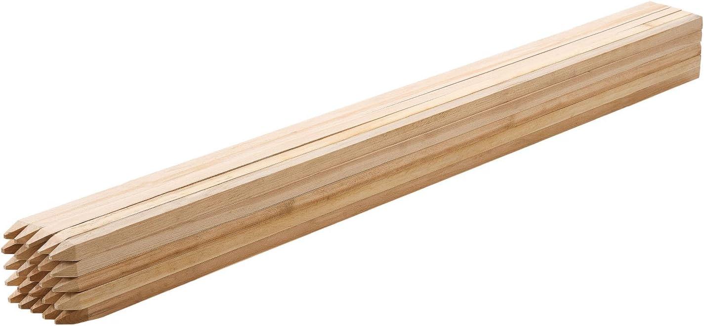 imageVEVOR Wooden Garden Stakes 25 Pcs 24 x 05 x15 in Survey Grading Stakes Garden Ground Stake with Sharp Point Fir Wood Plant Support Stake Sign Posts for Silt Fence Backyard Boundaries Baselines075 x 075 x 48in25pcs