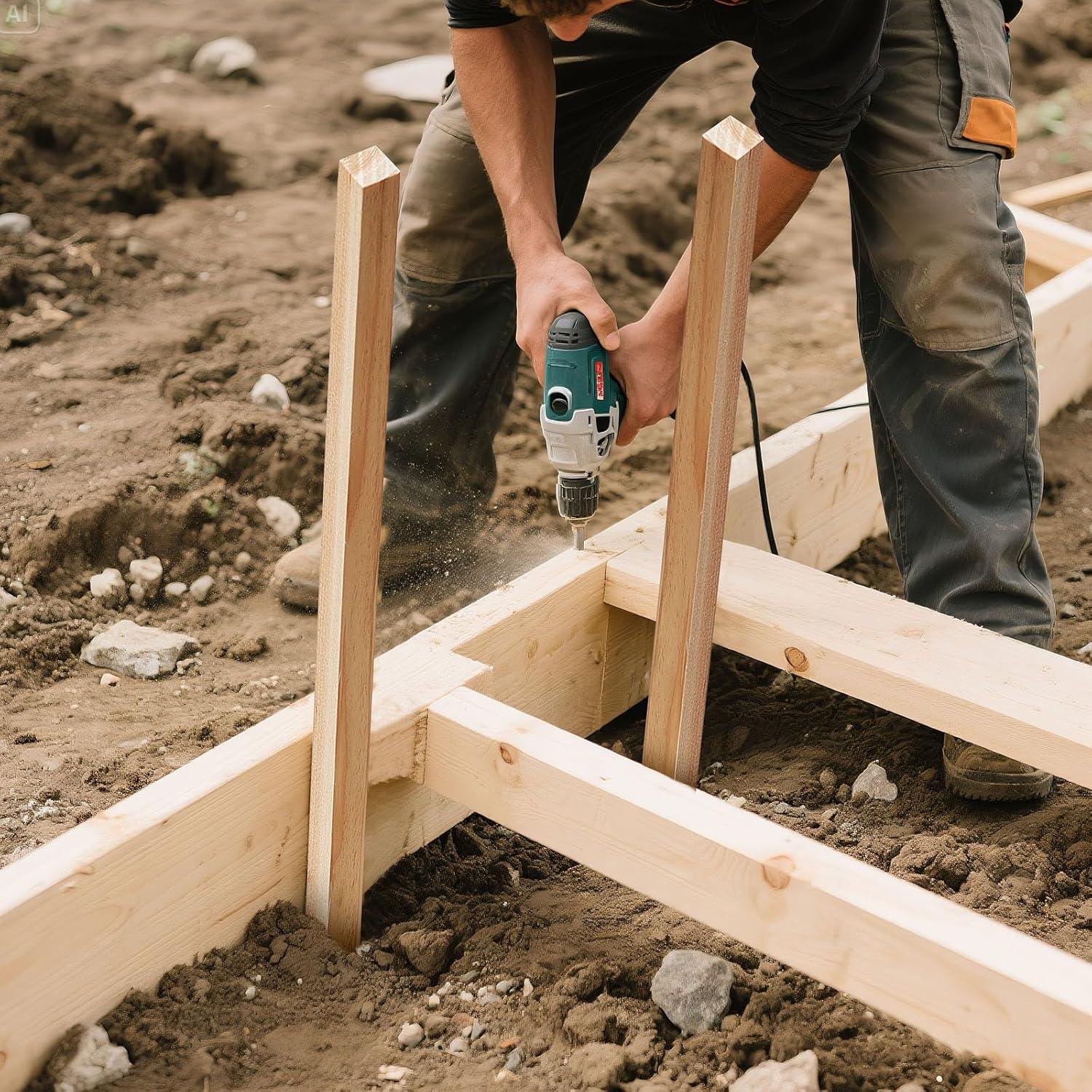 imageVEVOR Wooden Garden Stakes 25 Pcs 24 x 05 x15 in Survey Grading Stakes Garden Ground Stake with Sharp Point Fir Wood Plant Support Stake Sign Posts for Silt Fence Backyard Boundaries Baselines075 x 075 x 48in25pcs