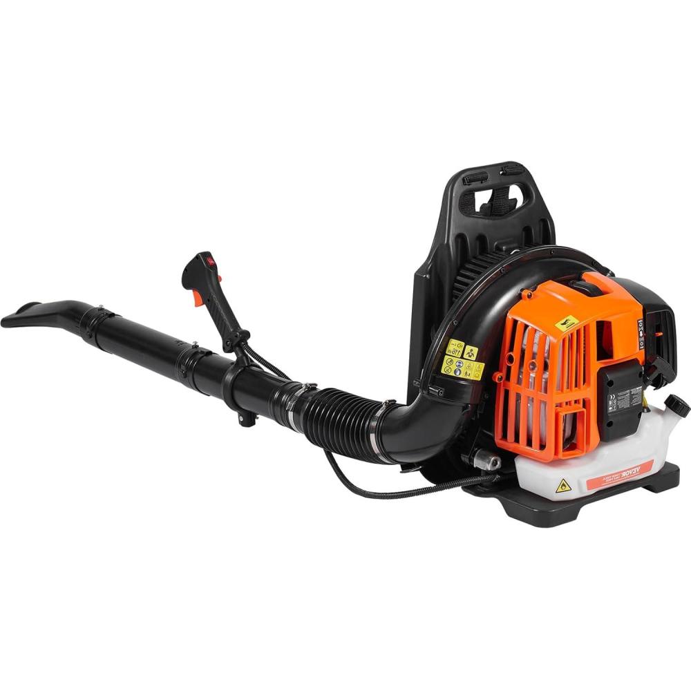 imageVEVOR 63CC Backpack Leaf Blower Gas Powered 189L Tank Delivers 1110CFM ampamp 220MPH Perfect for Garden Maintenance Clearing Leaves ampamp Snow52CC Backpack
