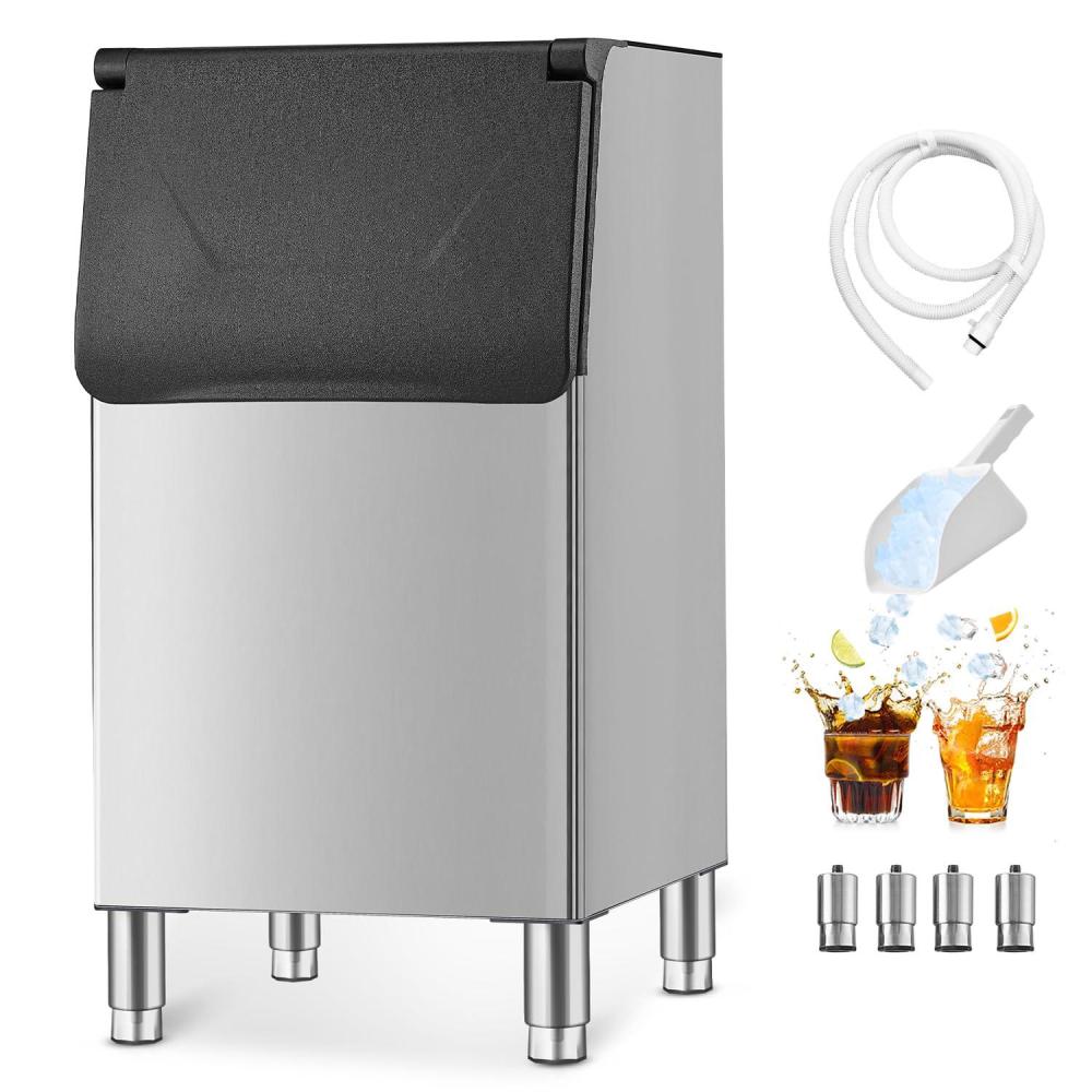 imageVEVOR Commercial Ice Maker Storage Bin 300 LBS Capacity IceBin Commercial Ice Storage Bin with Adjustable AntiSlip Rubber Feet Suitable for Restaurant Hotel and Beverage ShopsIce Storage Bin