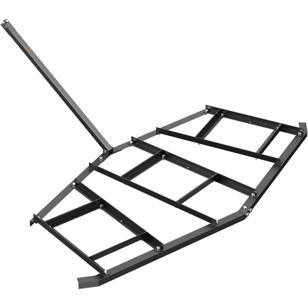 imageVEVOR Drag Harrow 74quot Width Tow Behind Drag Harrow Q235 Steel Driveway Grader with Adjustable Bars ampamp Pin Hitch Support up to 50 lbs Tractor Driveway Harrow for ATVs UTVs Garden Lawn Tractors84