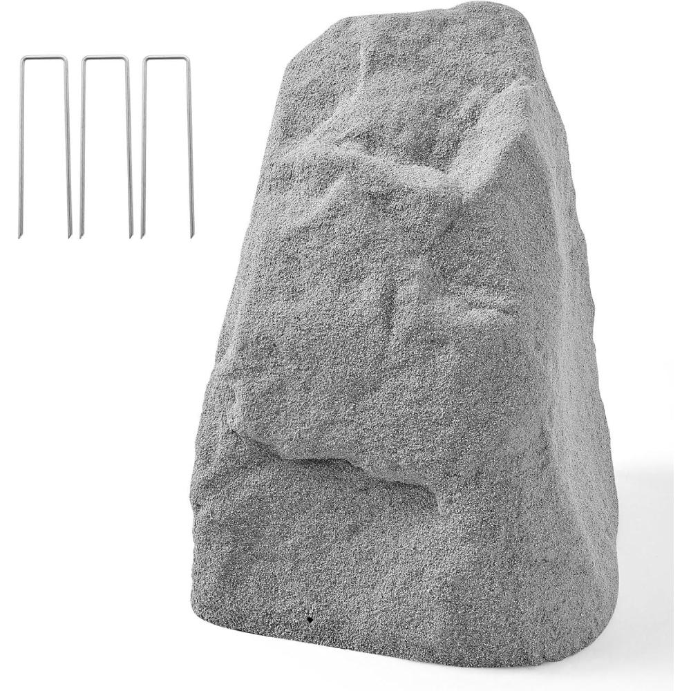 imageVEVOR Faux Rock Cover Outdoor Fake Rock Well Pump Cover Realistic Natural Texture Lightweight ampamp WeatherResistant Artificial Boulder for Landscaping Garden Yard Dcor Sandy Brown Small SizeIrregular coneMedium sizedark grey