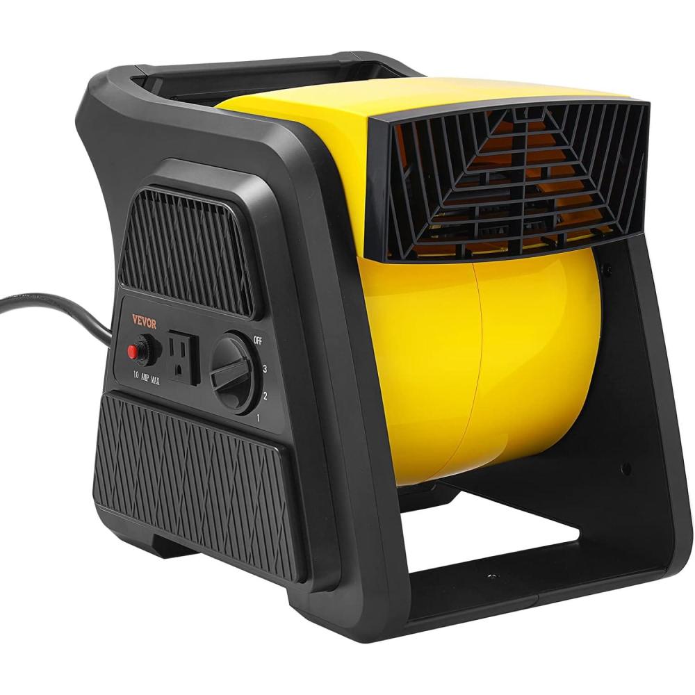 imageVEVOR Floor Blower 1560 RPM 4000 CFM Air Mover for Drying and Cooling Portable Carpet Dryer Fan with 3 Blowing Angles Timer 3Speeds Adjustment for Janitorial Home Commercial Use600 CFM