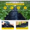 imageHappybuy Weed Barrier Landscape Fabric Heavy Duty 4FTx250FT Geotextile Fabric 5Oz Woven Weed Block Gardening Mat Garden Weed Fabric Good Permeability for Flower Bed Driveway Fabric Ground Cover4FTx250FT5OZ