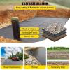 imageHappybuy Weed Barrier Landscape Fabric Heavy Duty 4FTx250FT Geotextile Fabric 5Oz Woven Weed Block Gardening Mat Garden Weed Fabric Good Permeability for Flower Bed Driveway Fabric Ground Cover13FTx108FT5OZ