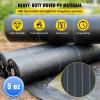 imageHappybuy Weed Barrier Landscape Fabric Heavy Duty 4FTx250FT Geotextile Fabric 5Oz Woven Weed Block Gardening Mat Garden Weed Fabric Good Permeability for Flower Bed Driveway Fabric Ground Cover13FTx108FT5OZ
