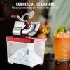 imageVEVOR 110V Commercial Ice Crusher 661LBSH ETL Approved 300W Electric Snow Cone Machine with Dual Blades Stainless Steel Shaved Ice Machine with Safety OnOff Switch for Family Restaurants BarsRed