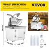 imageVEVOR 110V Commercial Ice Crusher 661LBSH ETL Approved 300W Electric Snow Cone Machine with Dual Blades Stainless Steel Shaved Ice Machine with Safety OnOff Switch for Family Restaurants BarsSliver