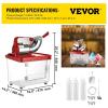 imageVEVOR 110V Commercial Ice Crusher 661LBSH ETL Approved 300W Electric Snow Cone Machine with Dual Blades Stainless Steel Shaved Ice Machine with Safety OnOff Switch for Family Restaurants BarsRed