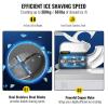 imageVEVOR 110V Commercial Ice Crusher 661LBSH ETL Approved 300W Electric Snow Cone Machine with Dual Blades Stainless Steel Shaved Ice Machine with Safety OnOff Switch for Family Restaurants BarsWhite