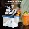 imageVEVOR 110V Commercial Ice Crusher 661LBSH ETL Approved 300W Electric Snow Cone Machine with Dual Blades Stainless Steel Shaved Ice Machine with Safety OnOff Switch for Family Restaurants BarsBlue