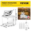 imageVEVOR 110V Commercial Ice Crusher 661LBSH ETL Approved 300W Electric Snow Cone Machine with Dual Blades Stainless Steel Shaved Ice Machine with Safety OnOff Switch for Family Restaurants BarsWhite