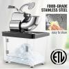 imageVEVOR 110V Commercial Ice Crusher 661LBSH ETL Approved 300W Electric Snow Cone Machine with Dual Blades Stainless Steel Shaved Ice Machine with Safety OnOff Switch for Family Restaurants BarsBlack