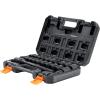 imageVEVOR 12quot Drive Impact Socket Set 65 Piece SAE 38quot to 114quot and Metric 1024mm 6 Point CrV Alloy Steel for Auto Repair EasytoRead Size Markings Rugged Construction Storage Case12 23PCS